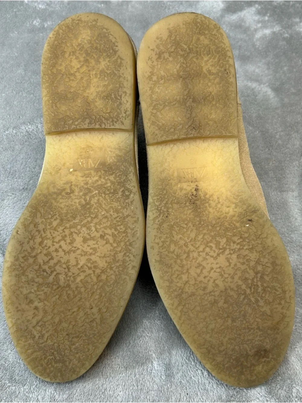 ZARA Tan Suede Chelsea‎ Boots Men’s Elastic Shoes Dress Up Shoes Size 10